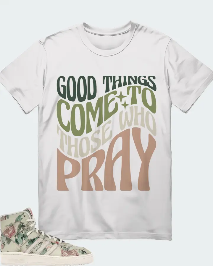 adidas Rivalry Hi Eric Emanuel Floral Sneaker Matching White T-Shirt - Good Things Come To Those Who Pray
