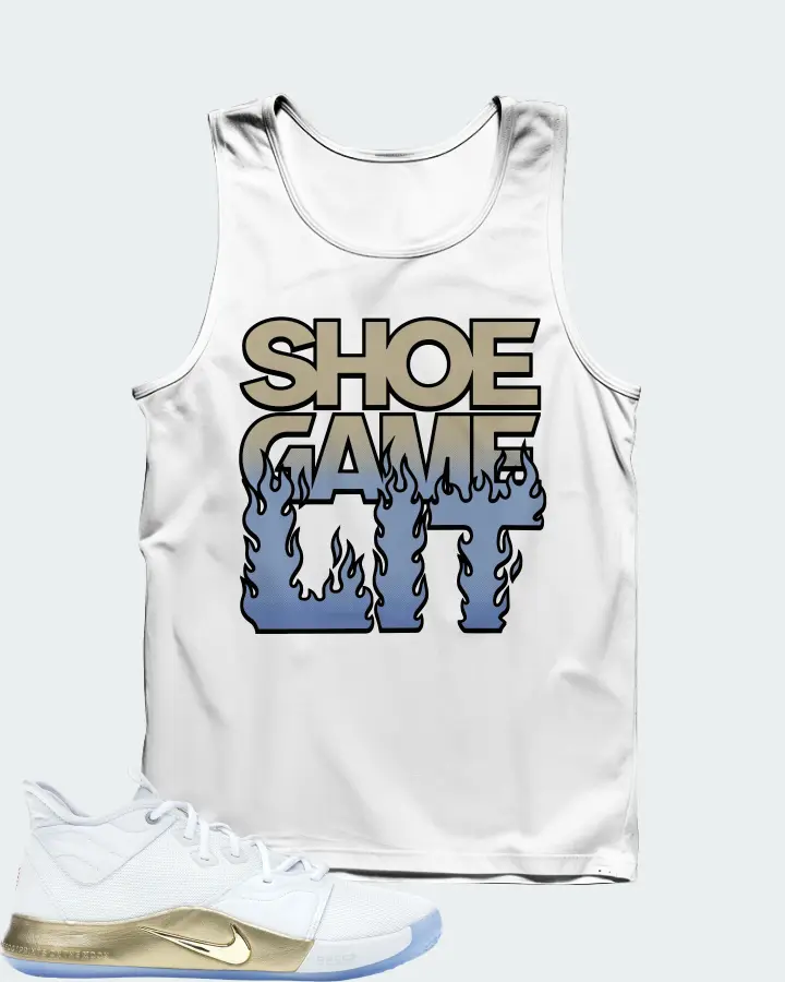 Nike PG 3 Sneaker Matching White Tank Top - Shoe Game Lit Refreshed