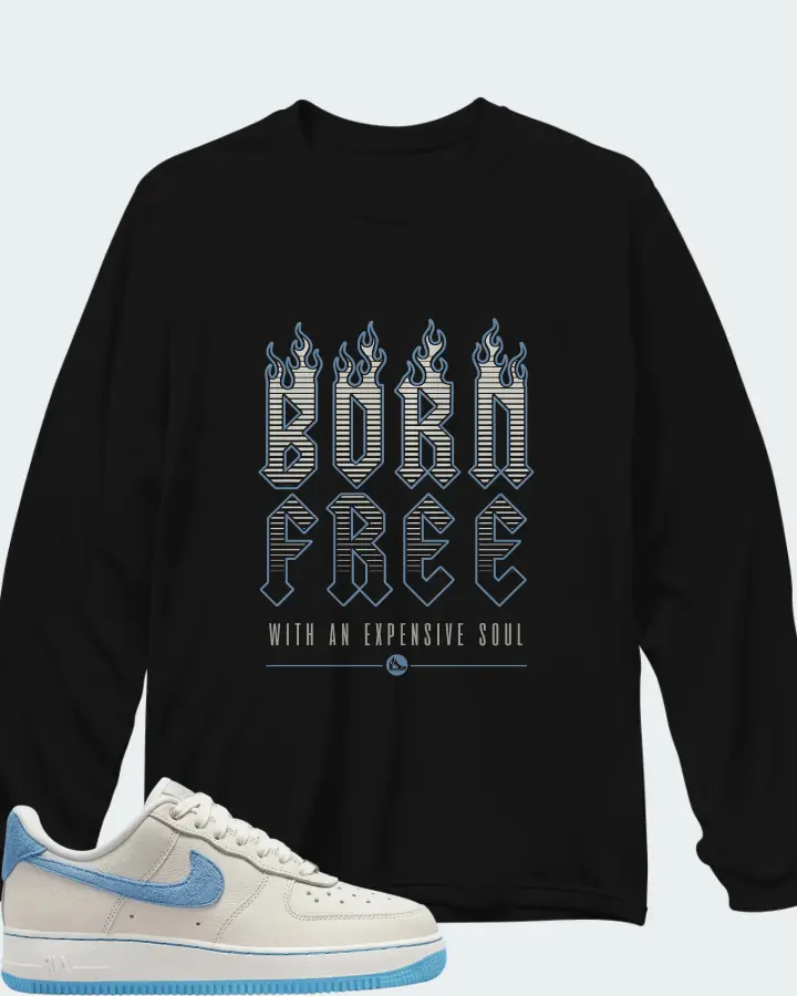 Nike Air Force 1 Low LXX University Blue (Women's) Matching Long Sleeve T-Shirt
