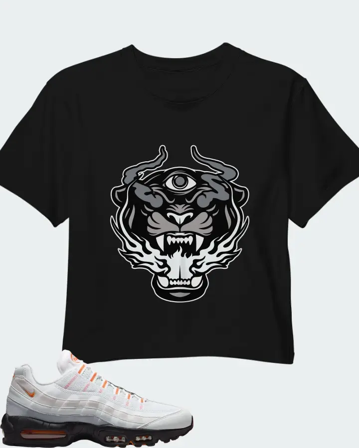 Nike Air Max 95 Wolf Grey Safety Orange Matching Crop Top