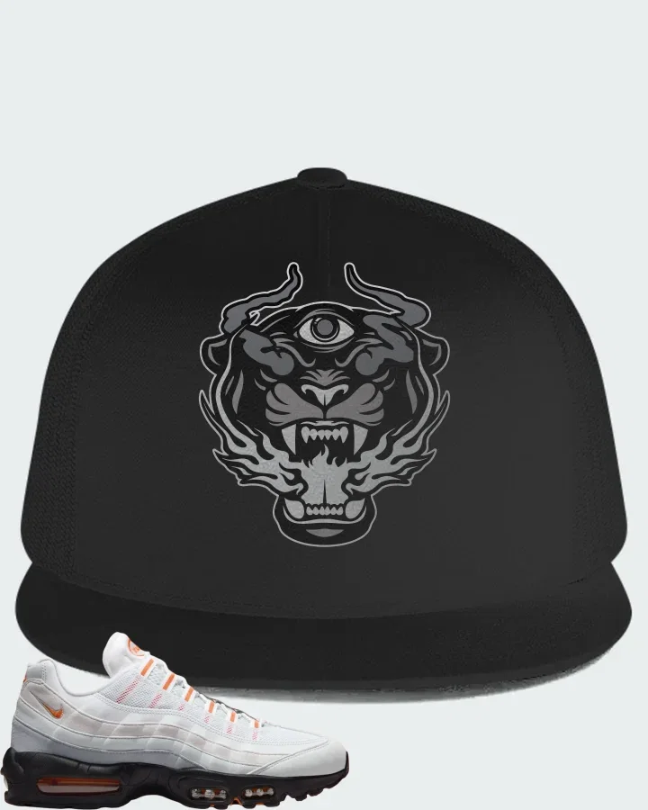 Nike Air Max 95 Wolf Grey Safety Orange Matching Hat