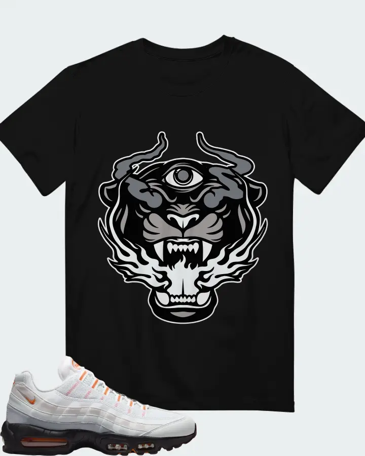 Nike Air Max 95 Wolf Grey Safety Orange Matching T-Shirt
