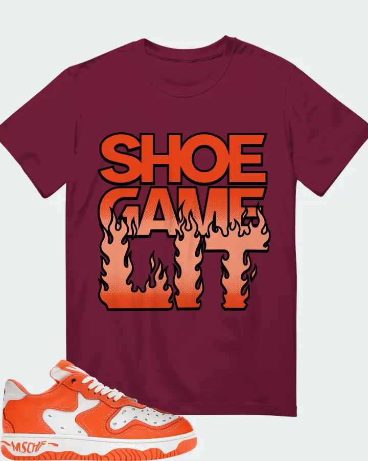 MSCHF Super Normal 2 Sneaker Matching Maroon Gildan T-Shirt - Shoe Game Lit Refreshed