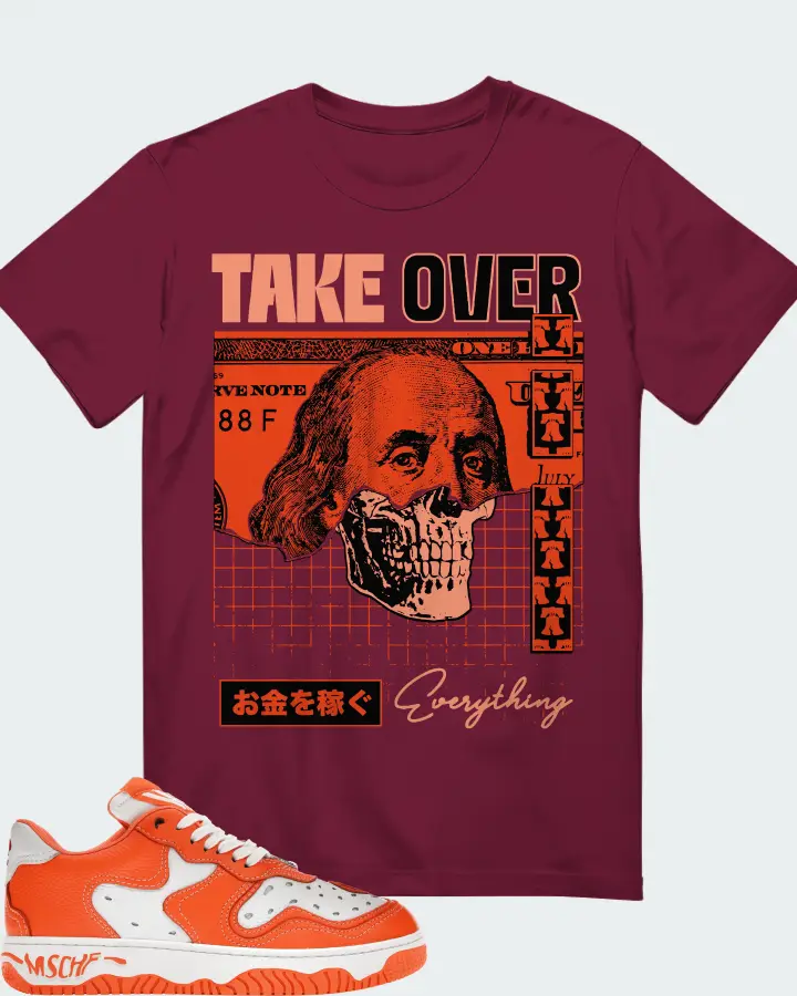 MSCHF Super Normal 2 Sneaker Matching Maroon Gildan T-Shirt - Take Over