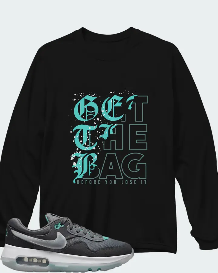 Nike Air Max Motif Cool Grey Washed Teal Matching Long Sleeve T-Shirt