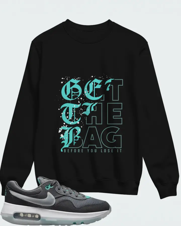 Nike Air Max Motif Cool Grey Washed Teal Matching Sweatshirt