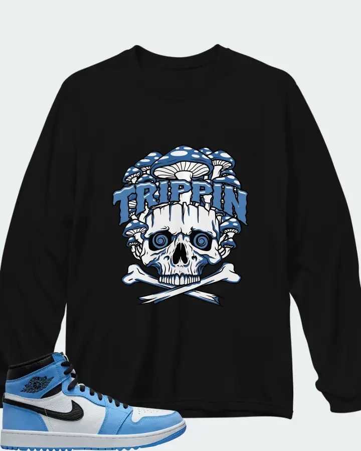 Air Jordan 1 Golf University Blue Matching Long Sleeve T-Shirt