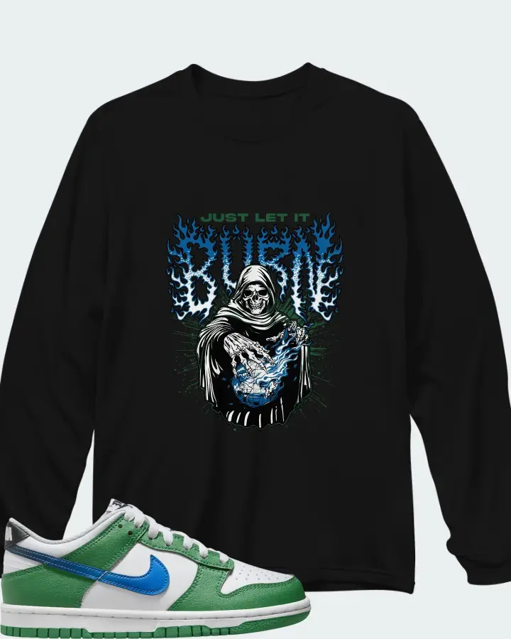 Nike Dunk Low GS Malachite Matching Long Sleeve T-Shirt