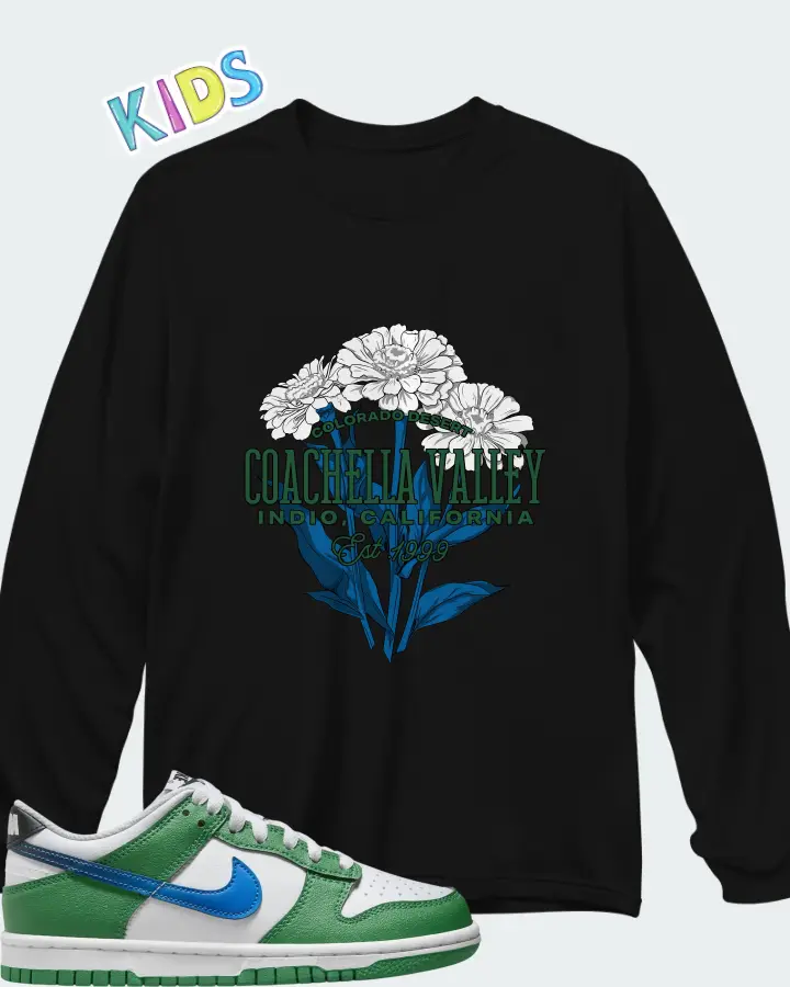 Nike Dunk Low GS Malachite Matching Kid's Long Sleeve T-Shirt
