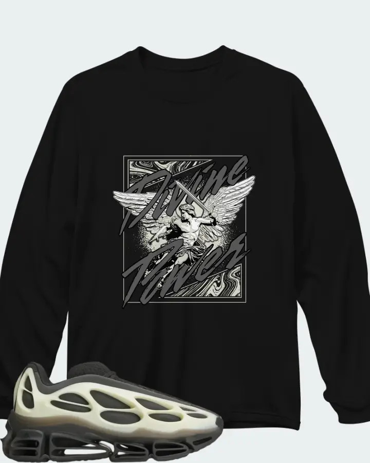 Willy Chavarria x adidas Megaride Bones Core Black Cream White Matching Long Sleeve T-Shirt