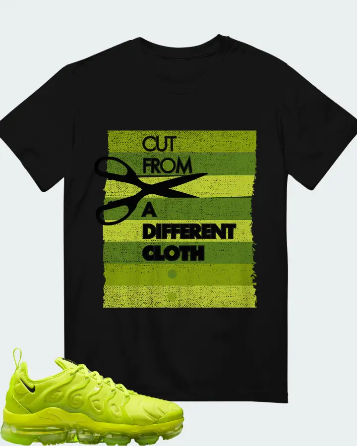 Nike Air VaporMax Plus Tennis Ball (Women's) Sneaker Matching Black T-Shirt - Cut From a Different Cloth