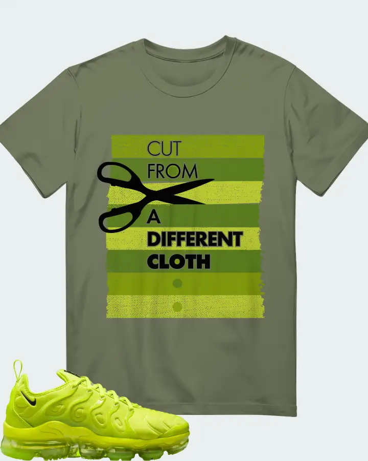 Nike Air VaporMax Plus Tennis Ball (Women's) Sneaker Matching Olive T-Shirt - Cut From a Different Cloth
