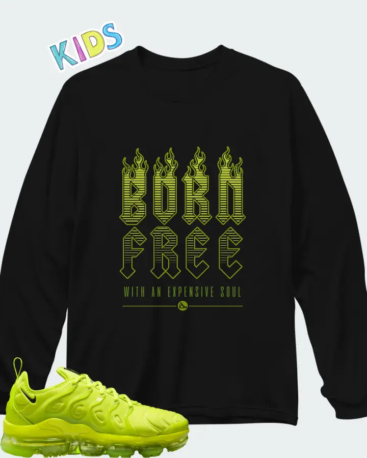 Nike Air VaporMax Plus Tennis Ball (Women's) Matching Kid's Long Sleeve T-Shirt