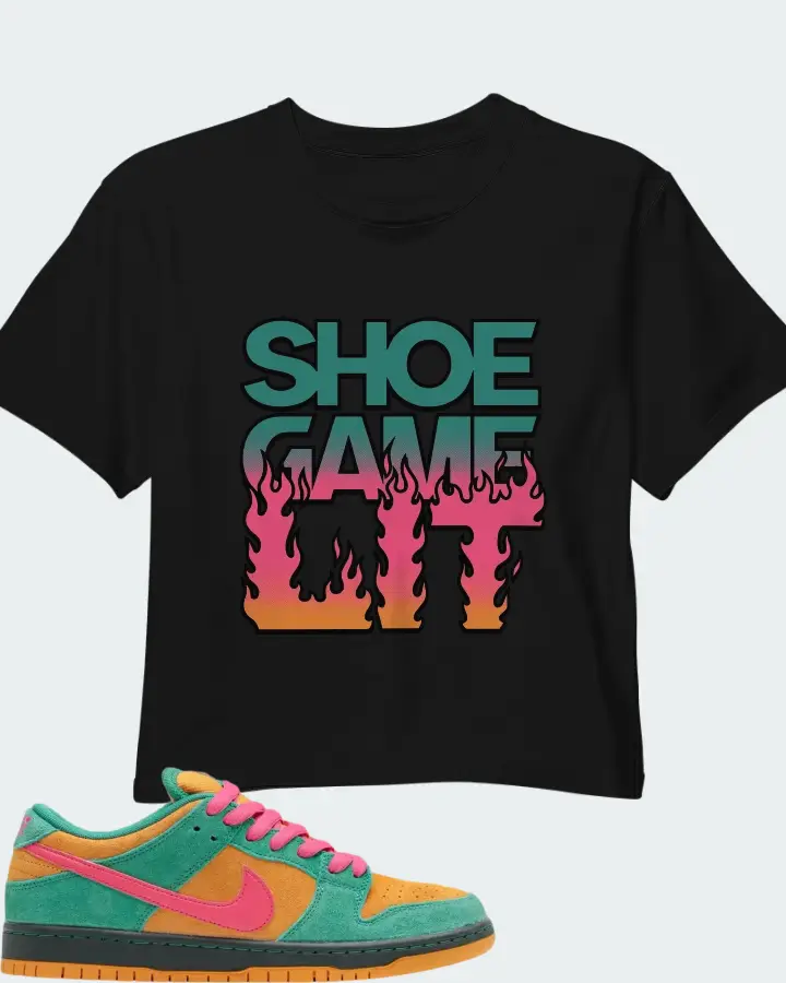Nike SB Dunk Low Green Noise Watermelon Matching Crop Top
