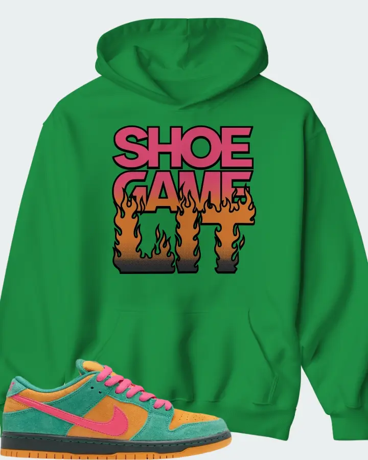 Nike SB Dunk Low Green Noise Watermelon Matching Hoodie