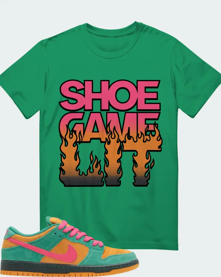 Nike SB Dunk Low Green Noise Watermelon Matching T-Shirt