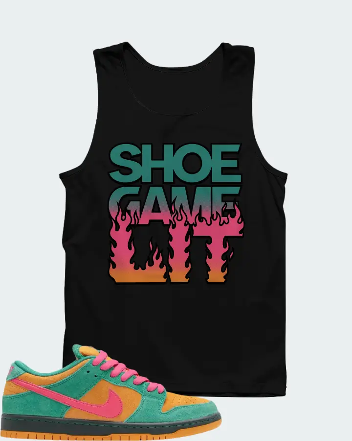 Nike SB Dunk Low Green Noise Watermelon Matching Tank Top