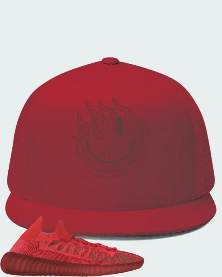 Adidas Yeezy 350 V2 CMPCT Slate Red Matching Hat