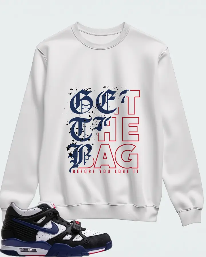 Nike Air Max Trainer 3 Black Deep Royal Blue Matching Sweatshirt