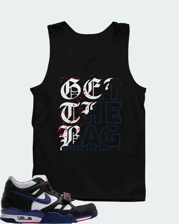 Nike Air Max Trainer 3 Black Deep Royal Blue Matching Tank Top