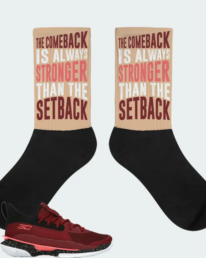 Under Armour Curry 7 Sneaker Matching Cream Socks - The Comeback