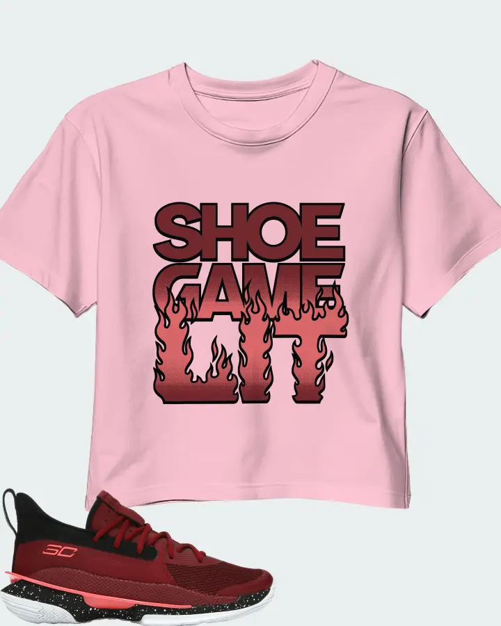Under Armour Curry 7 Sneaker Matching Pink Crop Top - Shoe Game Lit Refreshed