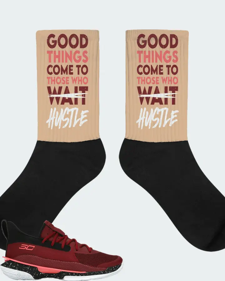 Under Armour Curry 7 Sneaker Matching Cream Socks - Good Things Come