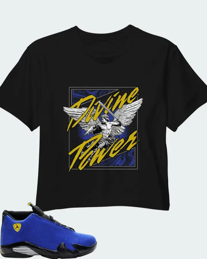 Air Jordan 14 Retro Blue Ferrari Matching Crop Top