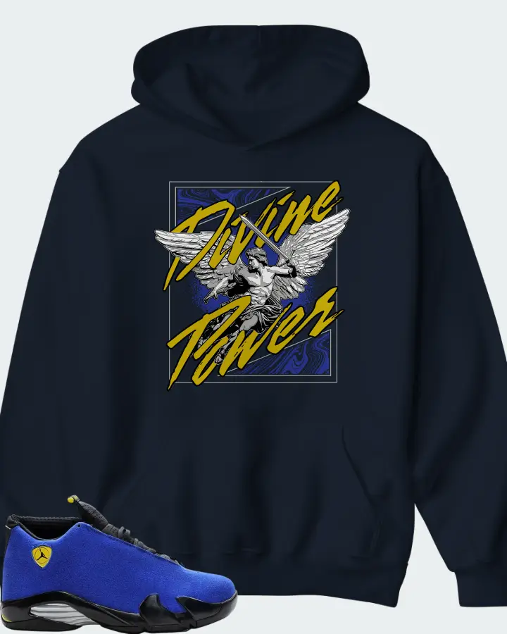 Air Jordan 14 Retro Blue Ferrari Matching Hoodie