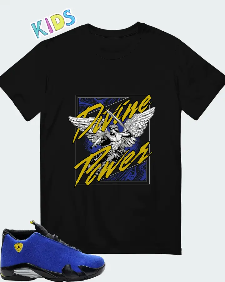 Air Jordan 14 Retro Blue Ferrari Matching Kid's T-Shirt