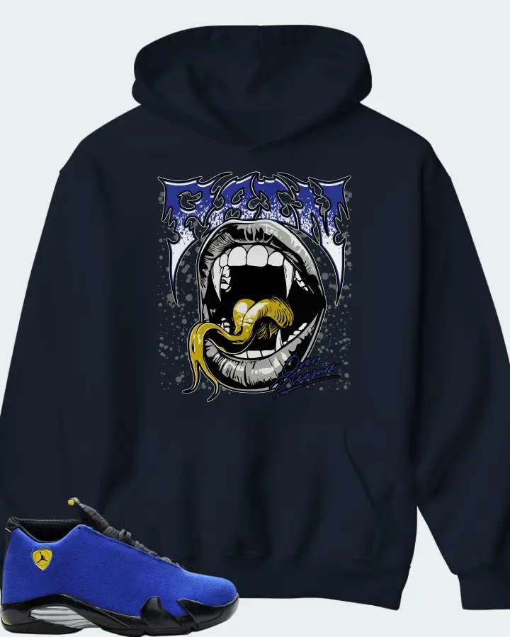 Air Jordan 14 Retro Blue Ferrari Matching Hoodie