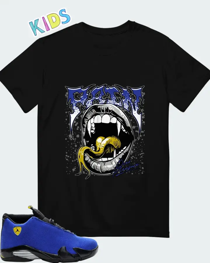 Air Jordan 14 Retro Blue Ferrari Matching Kid's T-Shirt