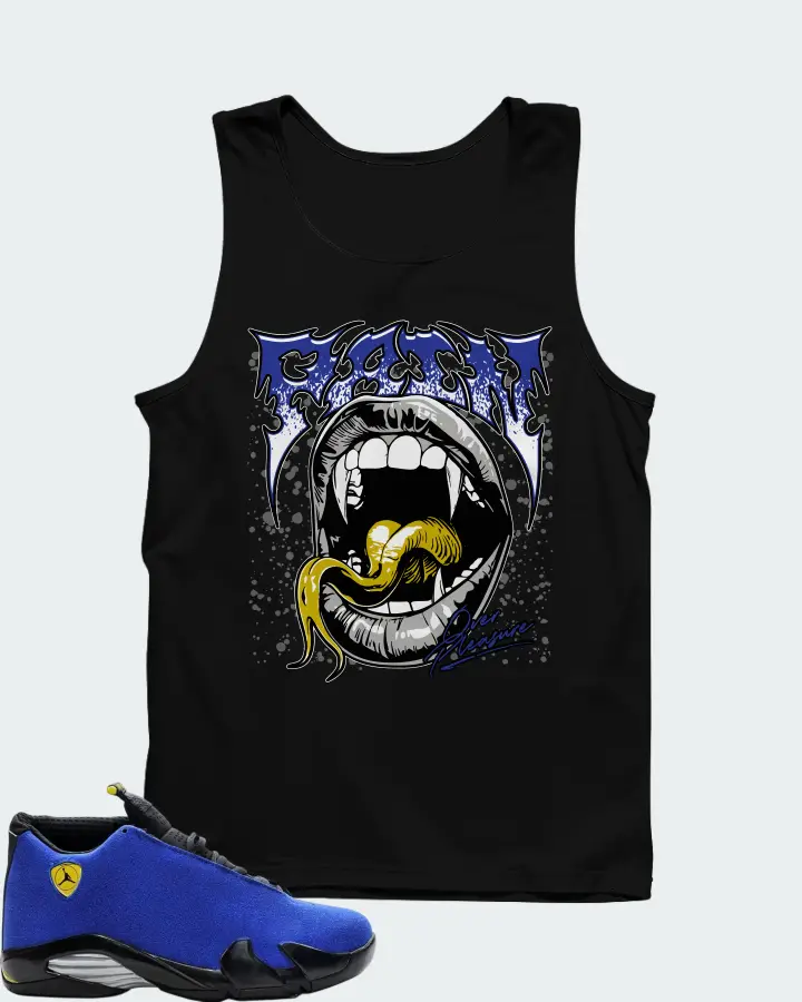 Air Jordan 14 Retro Blue Ferrari Matching Tank Top