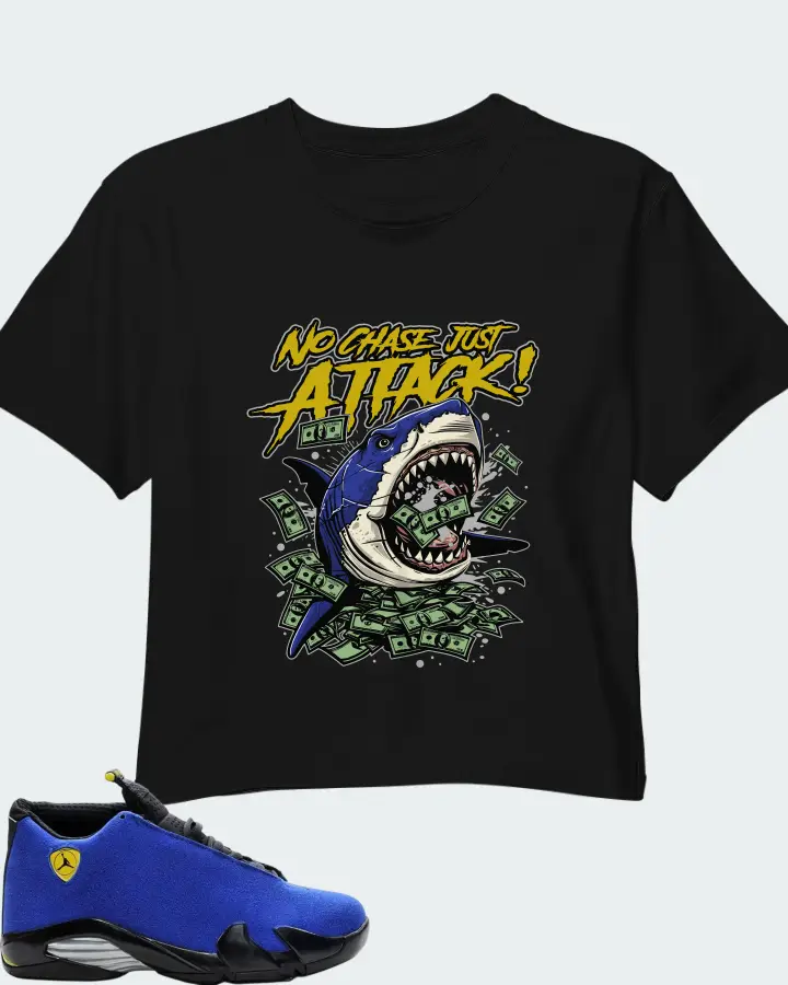 Air Jordan 14 Retro Blue Ferrari Matching Crop Top