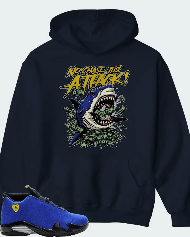 Air Jordan 14 Retro Blue Ferrari Matching Hoodie