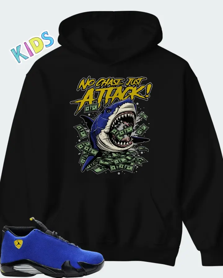Air Jordan 14 Retro Blue Ferrari Matching Kid's Hoodie