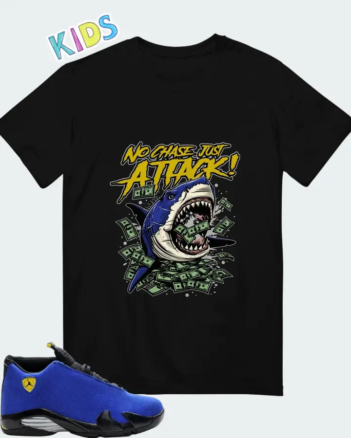Air Jordan 14 Retro Blue Ferrari Matching Kid's T-Shirt