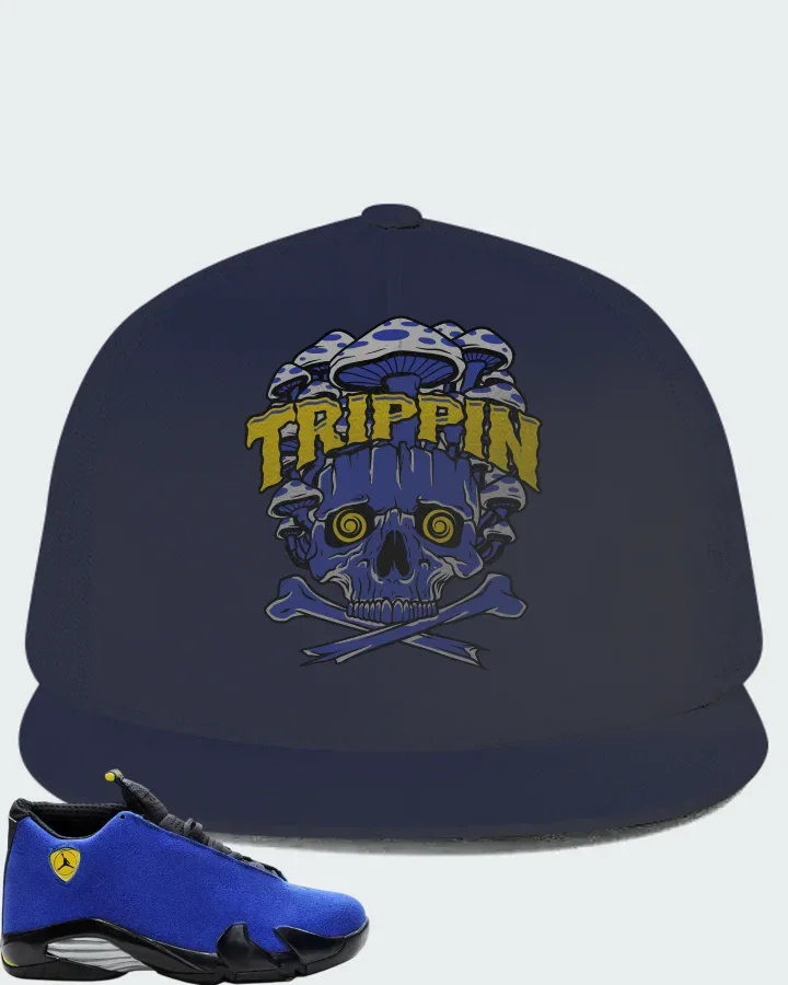 Air Jordan 14 Retro Blue Ferrari Matching Hat