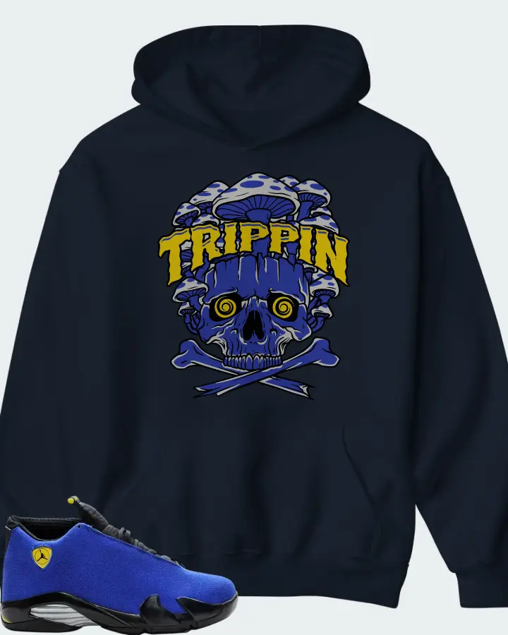 Air Jordan 14 Retro Blue Ferrari Matching Hoodie