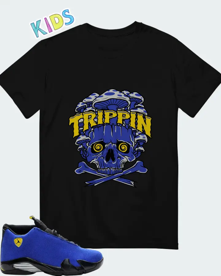 Air Jordan 14 Retro Blue Ferrari Matching Kid's T-Shirt