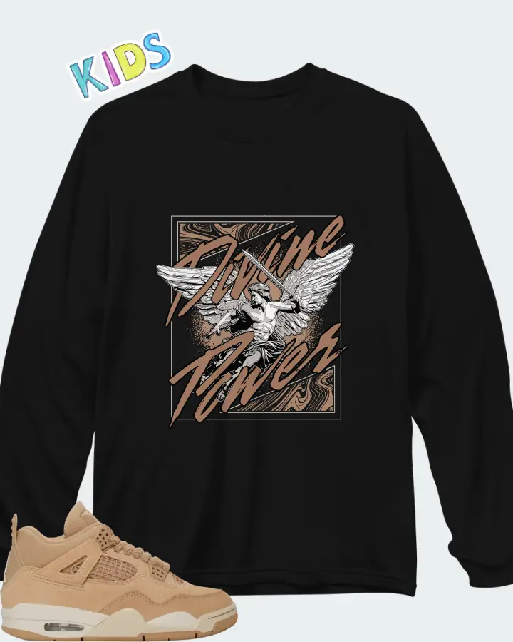 Air Jordan 4 Retro Cozy Girl Matching Kid's Long Sleeve T-Shirt