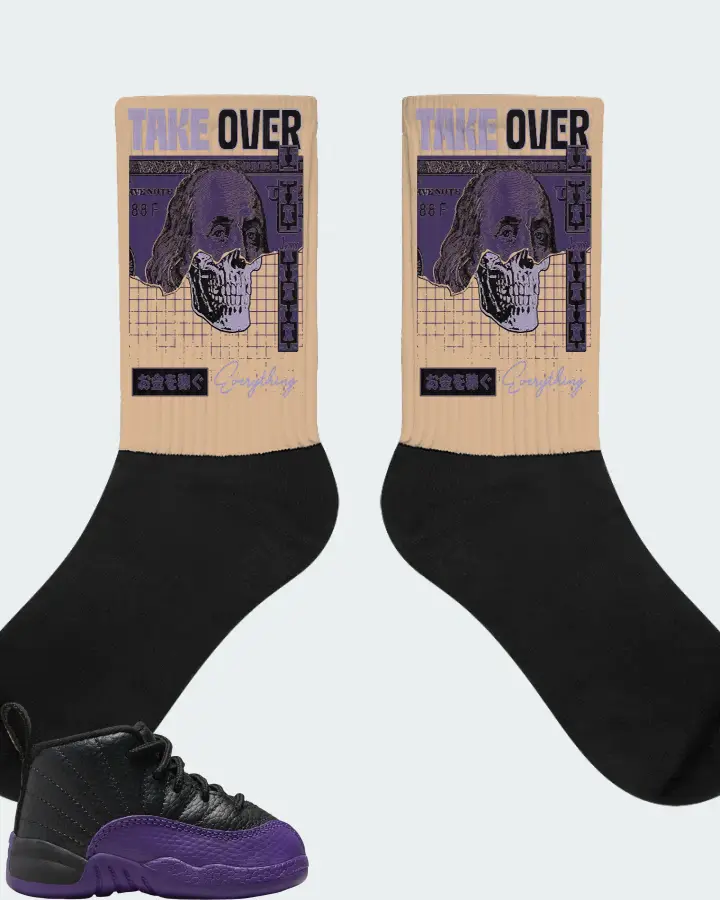 Jordan 12 Retro Sneaker Matching Cream Socks - Take Over
