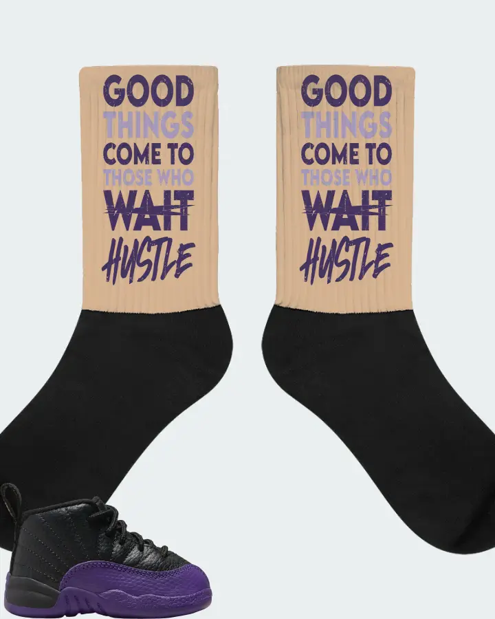 Jordan 12 Retro Sneaker Matching Cream Socks - Good Things Come