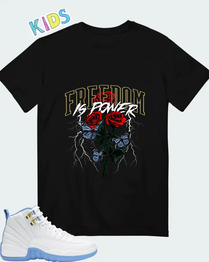 Jordan 12 Retro White University Blue (2004) (Women's) Matching Kid's T-Shirt