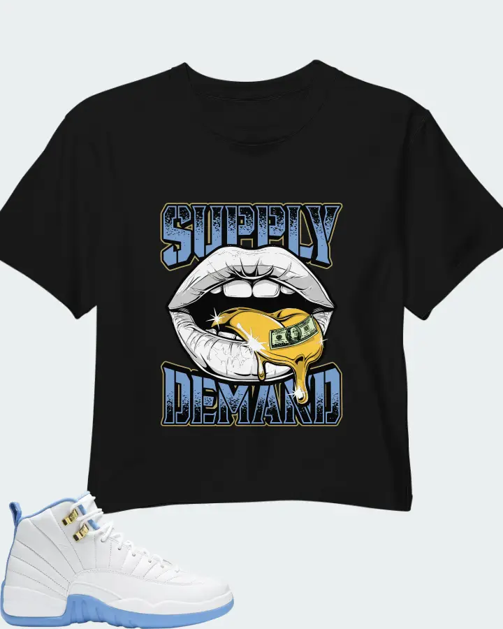 Jordan 12 Retro White University Blue (2004) (Women's) Matching Crop Top