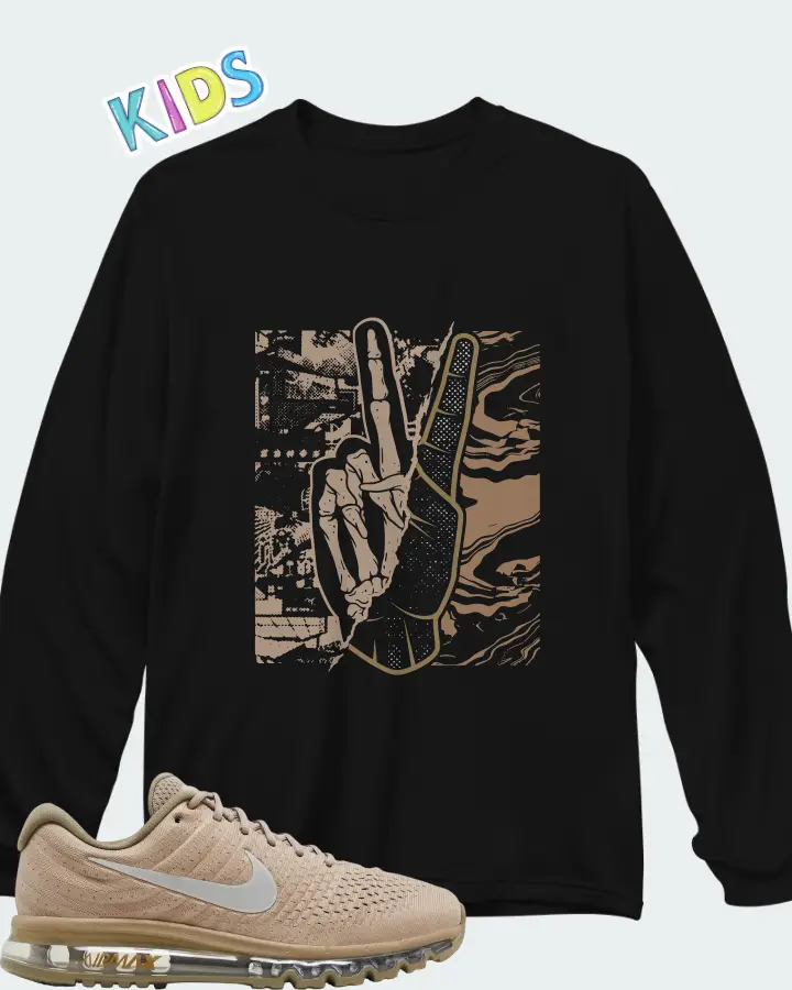 Nike Air Max 2017 Sand Matching Kid's Long Sleeve T-Shirt