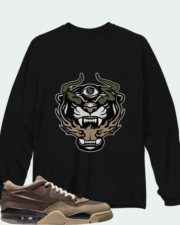 Air Jordan 4 RM Ironstone Matching Long Sleeve T-Shirt