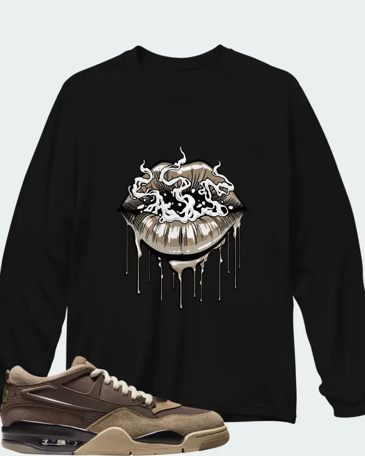 Air Jordan 4 RM Ironstone Matching Long Sleeve T-Shirt