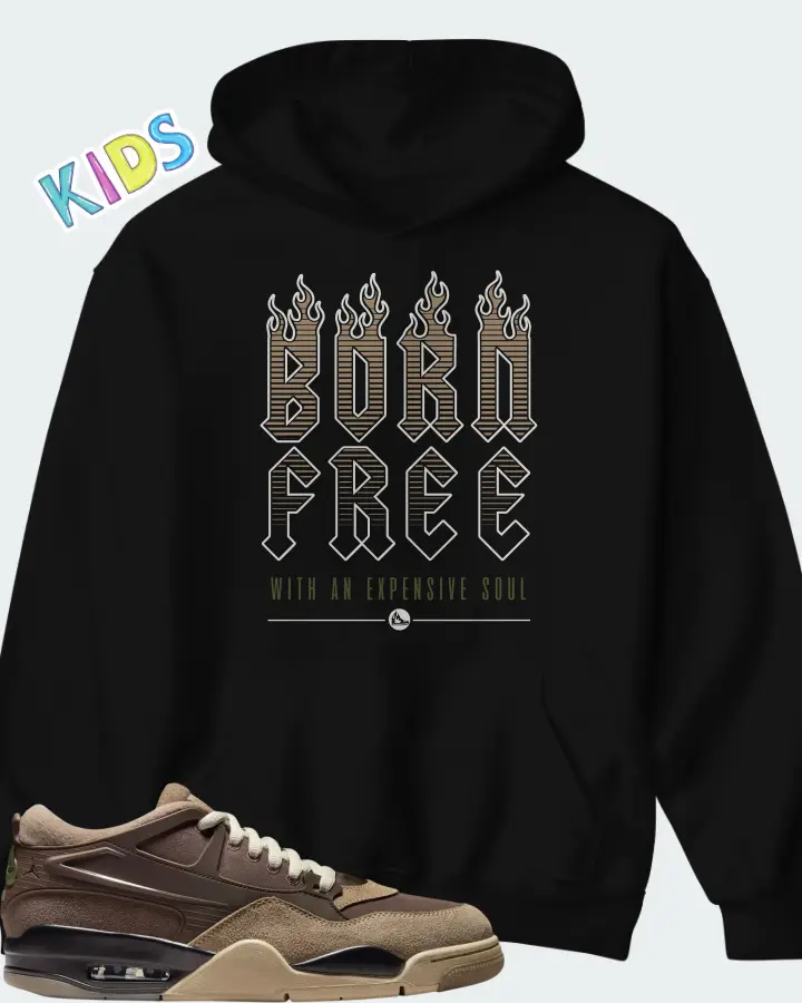 Air Jordan 4 RM Ironstone Matching Kid's Hoodie
