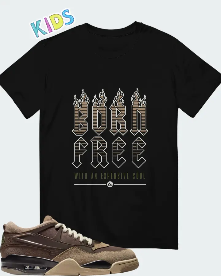 Air Jordan 4 RM Ironstone Matching Kid's T-Shirt
